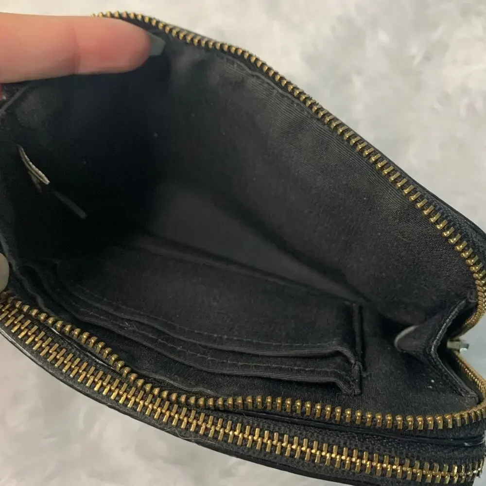 Coach Black Double Zip Pouch